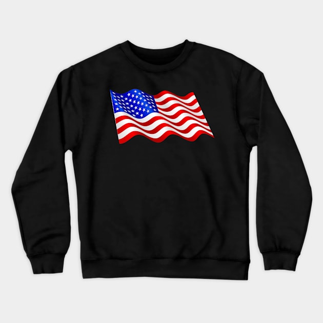 American flag Crewneck Sweatshirt by gold package